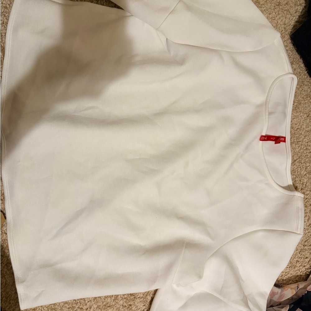 SpanxWhite Short Sleeve Top